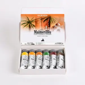 Caja acuarelas MaimeriBlu Sáhara, 6 tubos 12 ml ** Compra Ahora