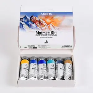 Caja acuarelas MaimeriBlu Ártico, 6 tubos 12 ml ** Precio Económico
