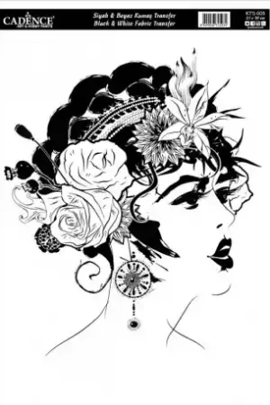 TRANSFER TELA CADENCE 21x30 W&B Ocasión Especial