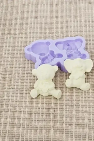 MOLDE SILICONA LG OSITO Y ELEFANTE 4x4 CM Garantía De Devolución De Dinero