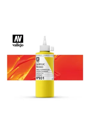 ACRILICO STUDIO VALLEJO 200ML AMA.DORADO FLUOR 931 Solo Por Tiempo Limitado