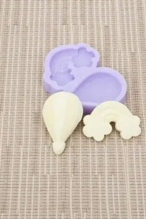 Devolución Gratuita MOLDE SILICONA LG GLOBO Y ARCOIRIS 3.3x5 Y 4.5x3.3 CM