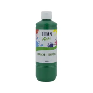 Témpera Gouache Titan Arts Verde Oscuro, 500 ml Alta Calidad
