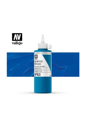 ACRILICO STUDIO VALLEJO 200ML AZUL CYAN OSCURO 63 Liquidación