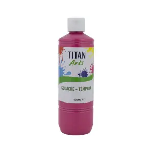 Mayoreo Témpera Gouache Titan Arts Rosa, 500 ml