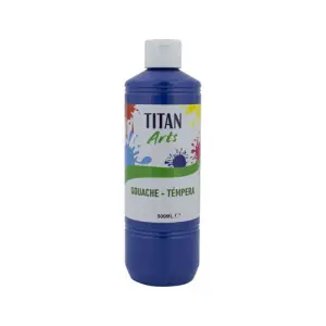 Témpera Gouache Titan Arts Azul Oscuro, 500 ml A Buen Precio