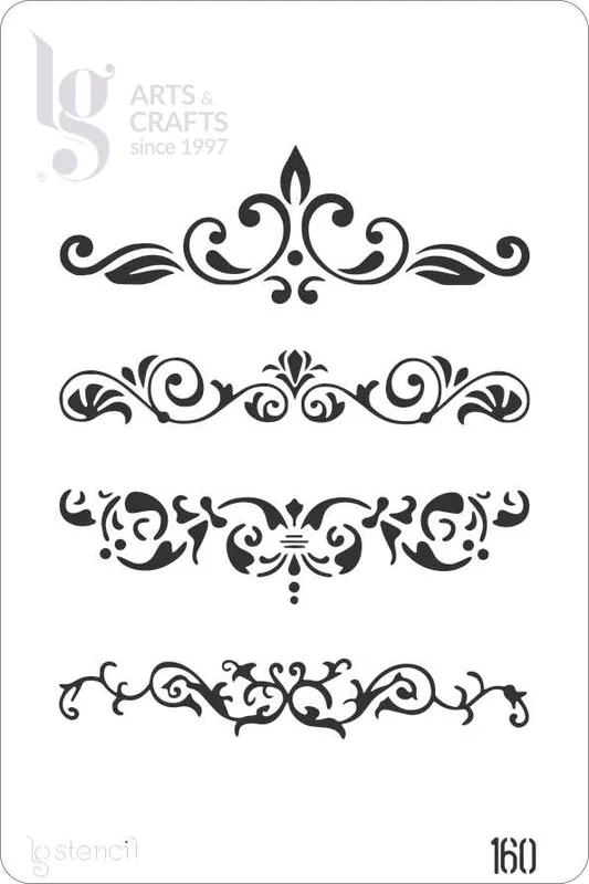 STENCIL LG 20x30 CM Nº160 ARABESCOS Súper Precio