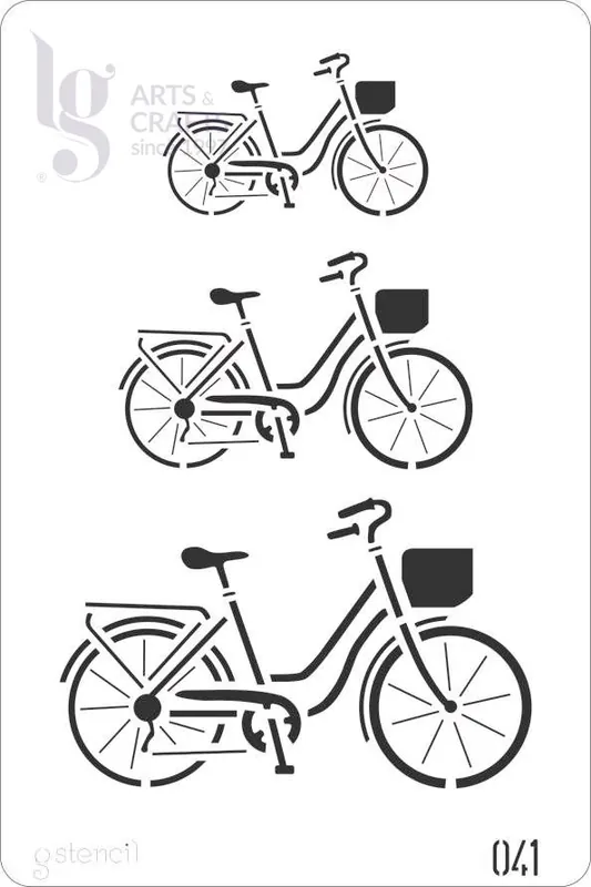 Precio Bajo STENCIL LG 20x30 CM Nº041 BICICLETAS