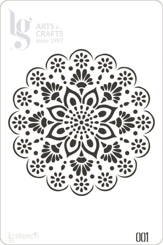 Precio Bajo STENCIL LG 20x30 CM Nº001 MANDALA
