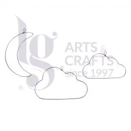 SET 2 NUBES + 1 LUNA ALAMBRE 10-12 CM Edición Limitada