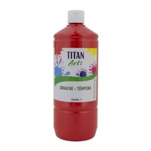 Témpera Gouache Titan Arts Rojo, 1 L Liquidación