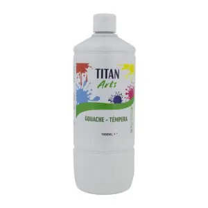 Artesanal Témpera Gouache Titan Arts Blanco, 1 L