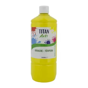 Oferta Flash Témpera Gouache Titan Arts Amarillo, 1 L