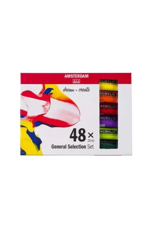 Auténtico ACRILICO AMSTERDAM 20ML 48 UDS SURTIDAS