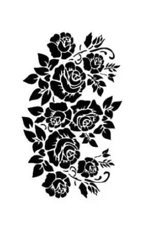 STENCIL CADENCE 21x29 CM GRUPO DE ROSAS Garantía De Devolución De Dinero