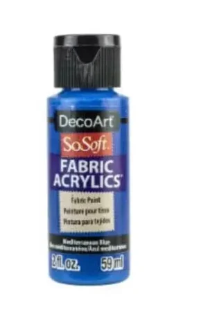 PINTURA TELA SO-SOFT DSS085 AZUL MEDITERRÁNEO 59 ML Mayoreo
