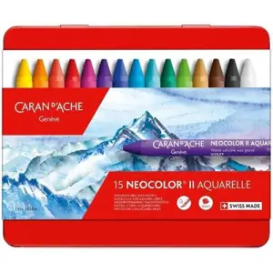 Caja surtido 15 pasteles acuarelables Neocolor II Caran D'Ache ** Garantía Incluida