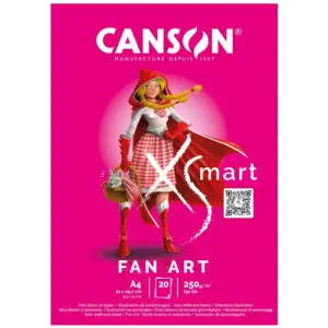 Precio Económico Canson XSmart Fan Art (Bloc encolado), 20h, 250g, 21x29,7cm (A4)