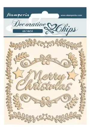 Comprar En Línea DECORATIVE CHIPS STAMPERIA 14x14 PINK CHRISTMAS FRAMES