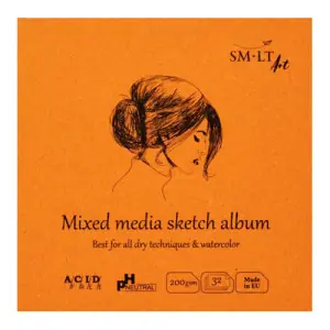 Súper Precio Bloc Técnicas Mixtas, 32 hojas, 200 g, 14x14 cm, SM-LT