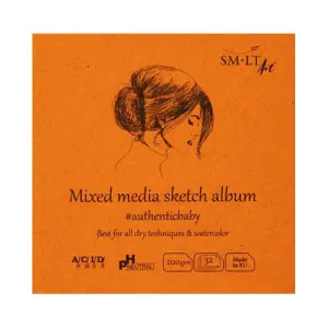 Nuevo Modelo Bloc Técnicas Mixtas, 32 hojas, 200 g, 9x9 cm, SM-LT