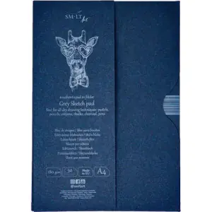 Alta Calidad Bloc esbozo gris en estuche, 30 hojas, 180 g, A4, SM-LT