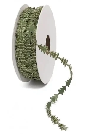 Lujoso CINTA MANUALIDADES "ABETO NAVIDAD" 8 MM x 1 M