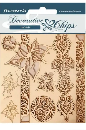 Precio Económico DECORATIVE CHIPS STAMPERIA 14x14 WINTER