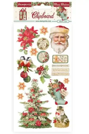 CHIPBOARD STAMPERIA 15x30 CLASSIC CHRISTMAS Popular