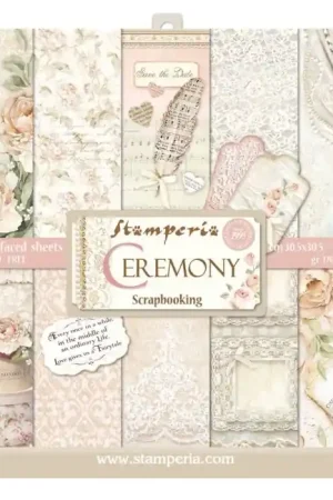 PAPEL SCRAP STAMPERIA KIT 30x30 CEREMONY 10 H Precio Rebajado