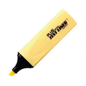 De Moda Subrayador fluorescente Plus Office Text Liner, punta biseltada 2-3 mm, Amarillo Pastel