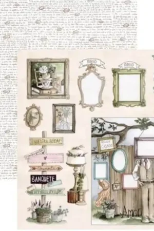 PAPEL SCRAP EL ALTILLO DE LOS DUENDES, CELEBRANDO NUESTRO AMOR 008 Directo De Fábrica