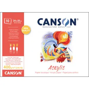 Oferta Bloc Canson Acrylic Entelado, 10 h, 400 g, 24x33 cm
