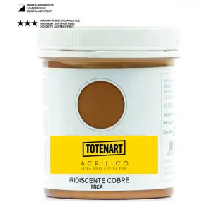Pintura acrílica Irisado Cobre 250 ml. totenart Alta Calidad