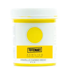 Súper Precio Pintura acrílica Amarillo Camio Medio 250 ml. totenart