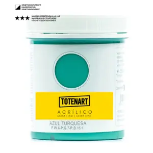 Descuento Pintura acrílica Azul Turquesa 250 ml. totenart