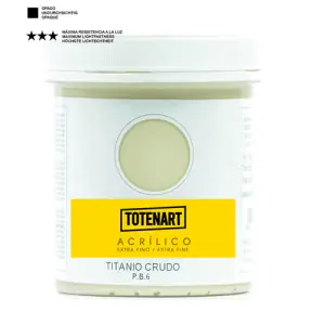 Pintura acrílica Titanio Crudo 250 ml. totenart Última Oportunidad