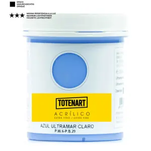 Entrega Rápida Pintura acrílica Azul Ultramar Claro 250 ml. totenart
