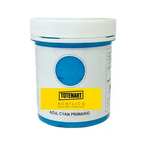 Premium Pintura acrílica Azul Cyan Primario 250 ml. totenart