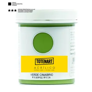 No Te Lo Pierdas Pintura acrílica Verde Cinabrio 250 ml. totenart
