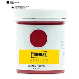 Precio Rebajado Pintura acrílica Carmín Naftol 250 ml. totenart