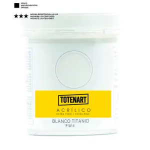 Moderno Pintura acrílica Blanco Titanio 500 ml. totenart