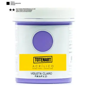 Pintura acrílica Violeta Claro 250 ml. totenart Edición Limitada