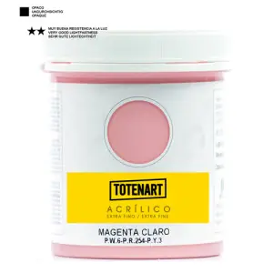Pintura acrílica Magenta Claro 250 ml. totenart Mejor Calidad