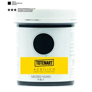 Solo Hoy Pintura acrílica Negro Humo 250 ml. totenart
