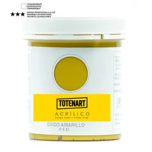 Pintura acrílica Óxido Amarillo 250 ml. totenart Bestseller