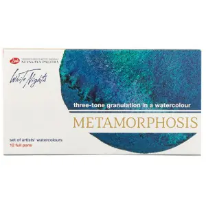 Gran Oferta Set acuarela 12 godets "Metamorphosis", estuche de cartón, White Nights
