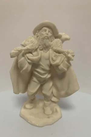 Alta Calidad MARMOLINA, PASTOR CON OVEJA A HOMBROS 12 CM