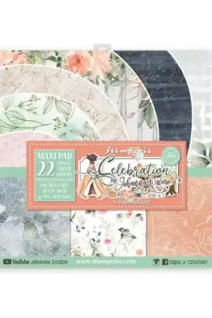 Ordenar Ahora Mismo PAPEL SCRAP STAMPERIA BLOC 20x20 CELEBRATION 10 H