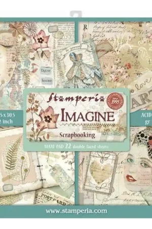 PAPEL SCRAP STAMPERIA KIT 30x30 IMAGINE 22 H No Te Lo Pierdas